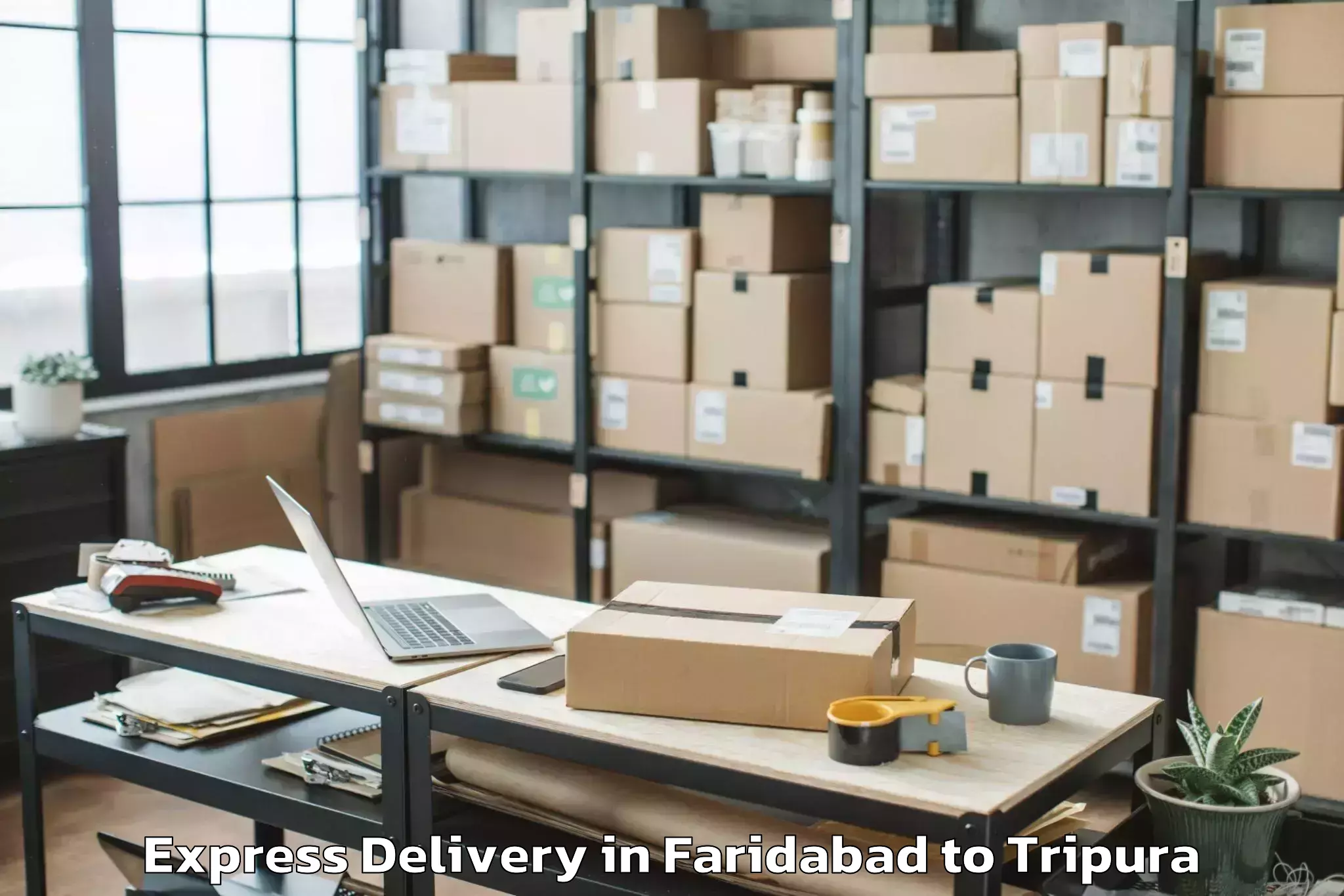 Top Faridabad to Bishalgarh Express Delivery Available